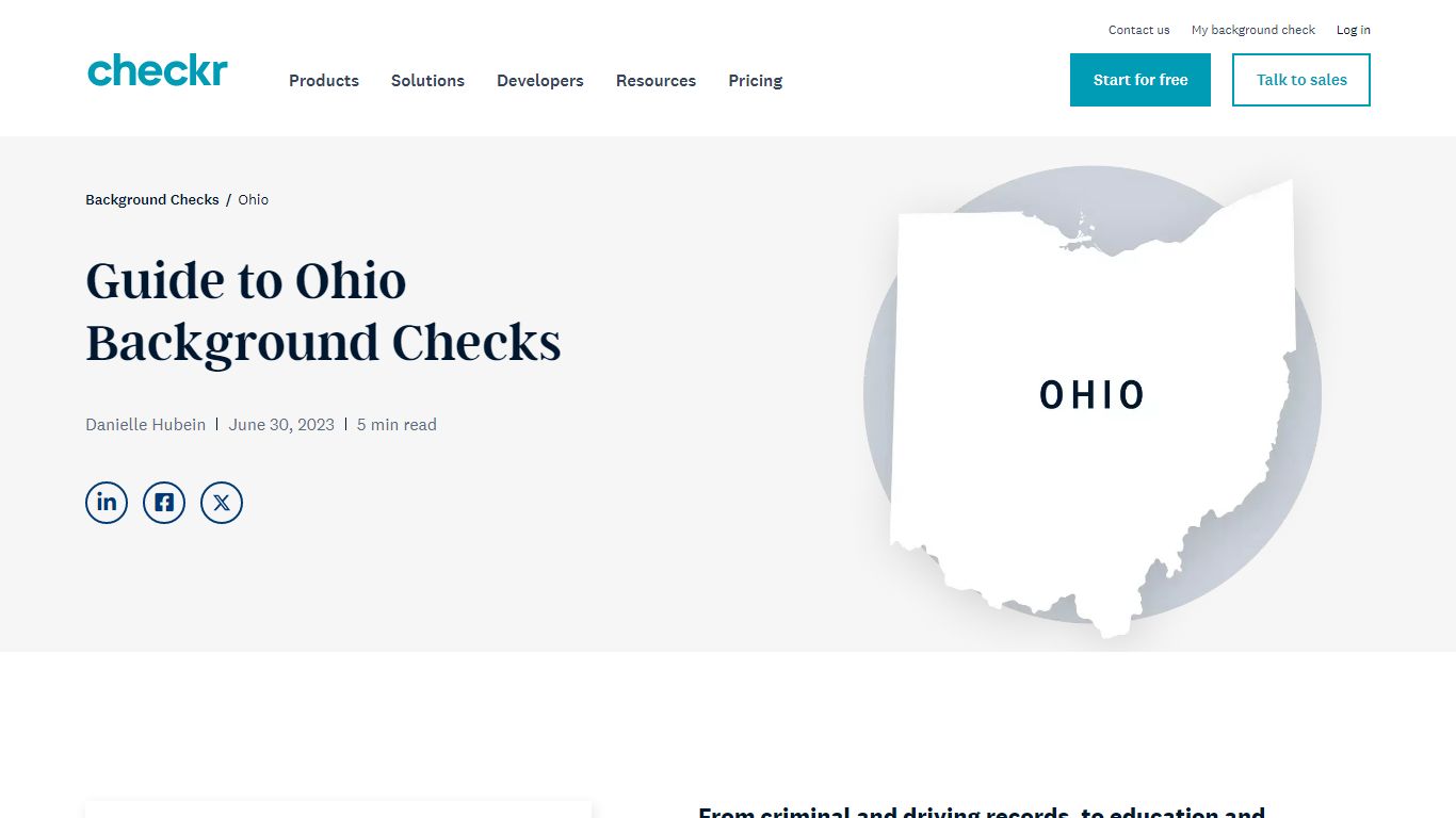 Guide to Ohio Background Checks | Checkr