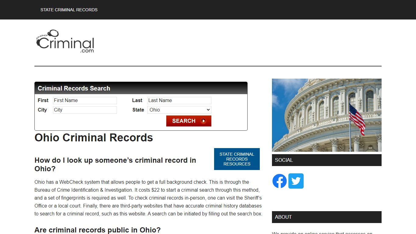 Ohio Criminal Records